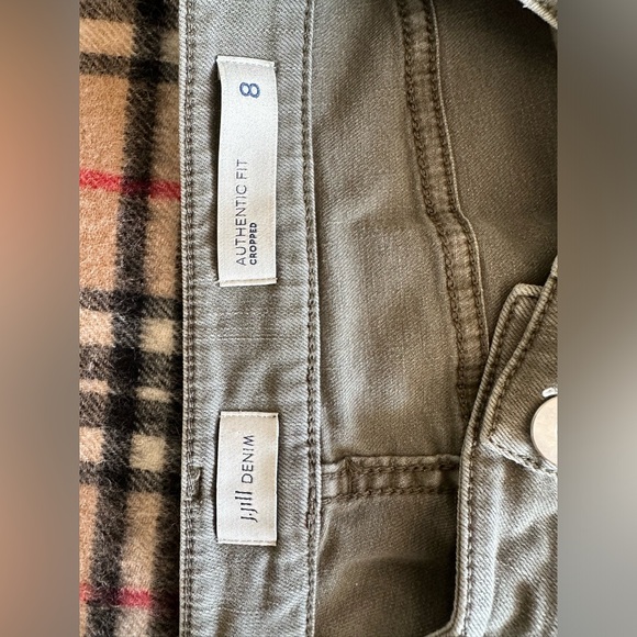 J Jill denim authentic fit cropped women’s green pants size 8 - Picture 11 of 12